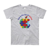 Autism Awareness Apple Youth Short Sleeve T-Shirt