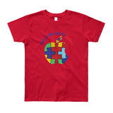 Autism Awareness Apple Youth Short Sleeve T-Shirt